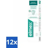 Elmex 12 x Tandpasta Sensitive Professional 75 ml - Gevoelige Tanden - Tandgevoeligheid - Tandpasta - Pro-Argin - Tandhalscariës