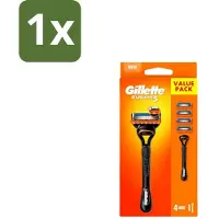 Gillette 1 x – Fusion5 – Scheersysteem Houder + 4 Mesjes - Scheermes - Scheren - Scheren Mesjes - Scheren Houder - Scheren Comfort