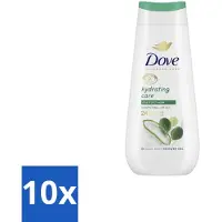 Dove 10 x – Douchecrème – Hydrating Care – 225 ml - Douchecrème - Hydratatie - Droge Huid - Aloë Vera - Berkenwater