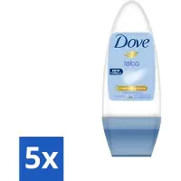 Dove 5 x - Deodorant - Roll-on Talco - Subtiele en zachte geur - 50 ml - Talco Roll-on - Talco Deodorant - Talco Roll-on - Talco Deodorant 50 Ml - Talco Roll-on 50 Ml