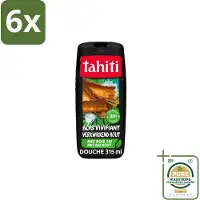 Tahiti – Douchegel – Tropenhout Vegan - 315 ml - Voordeelverpakking - 6 stuks - Natuurlijke douchegel - Houtgeur douchegel