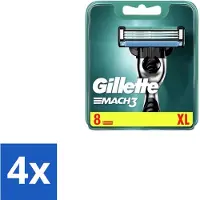 Gillette 4 x – Mach3 – Scheermesjes – 8 mesjes - Scheren - Scheermesjes - Comfort - Glad Scheren - Huidbescherming
