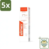 Elmex 5 x Tandpasta Anti-Cariës Original 75 ml - Grootverpakking - Anti-cariës - Tandpasta - Cariës - Gaatjes - Tanden