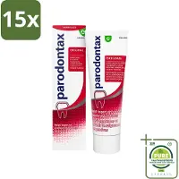 Parodontax 15 x - Tandpasta - Original - Versterkt Tandvlees & Verwijdert Tandplak - 75 ml - Grootverpakking - Tandpasta - Bloedend Tandvlees - Tandplak - Tandvleesontsteking - Fluoride