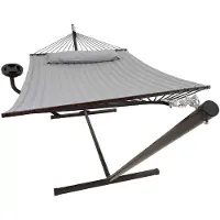 Famanu – Tweepersoons hangmat met standaard en tafel, maximaal 200 kg draagvermogen