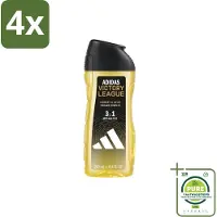 Adidas Shower Gel Victory League 250 ml - Voordeelverpakking - 4 stuks - Douchegel - 3-in-1