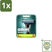 Gillette 1 x – Mach3 – Scheermesjes – 8 mesjes- Scheren - Scheermesjes - Scheercomfort - Roodheid - Huidbescherming