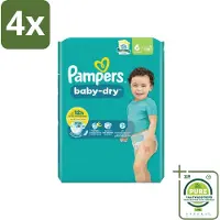 Pampers – Luiers – Baby Dry Maat 6 – 22 Luiers - Voordeelverpakking - 4 stuks - Baby luier - Droge luier