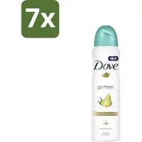 Dove 7 x - Deodorant - Spray Go Fresh Pear & Aloe - Frisse en verzorgende geur - 250 ml - Deodorant Spray - Anti-transpirant Spray - Frisse Geur - Peer En Aloë Vera - Oksel Verzorging