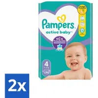 Pampers – Luiers – Active Baby Maat 4 – 46 Luiers - Voordeelverpakking - 2 stuks