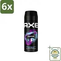 Axe - Deodorant Bodyspray - 100% Fresh Fragrance - Marine - Sea Breeze & Sage - 150 ml - Voordeelverpakking - 6 stuks - Bodyspray - Frisheid