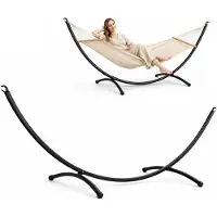 Famanu – Hangmatstandaard voor buiten, 300 x 100 cm, weerbestendig metalen frame tot 120 kg, ideaal voor hangmatten en schommelstoelen