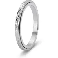 Despora Anxiety Ring - (Flux) - Stress Ring - Fidget Ring - Anxiety Ring For Finger - Draaibare Ring Dames - Spinning Ring - Spinner Ring - Zilverkleurig RVS - (19.75 mm / maat 62)