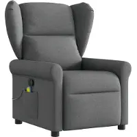 vidaXL Massagestoel Donkergrijze Stof