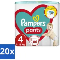 Pampers – Luierbroekjes – Pants Maat 4 – 66 Luiers - Bulkverpakking - 20 stuks