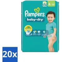 Pampers – Luiers – Baby Dry Maat 6 – 22 Luiers - Bulkverpakking - 20 stuks