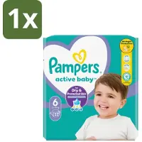 Pampers 1 x Active Baby Luiers Maat 6 (13-18 kg) 32 stuks per verpakking - Baby Luiers - Bescherming Tegen Doorlekken - Bewegingsvrijheid - Comfort - Droogheid
