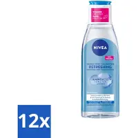 Nivea 12 x – Micellair Reinigingswater – Refreshing – 200 ml - Gezichtsreiniger - Micellair Water - Huid Reinigen - Make-up Verwijderen - Fris Resultaat