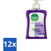 Dettol 12 x Handzeep Verzachtend Lavendel 250 ml - Handwas - Handhygiëne - Antibacteriële Handzeep - Handen Verzorgen - Huid Verzorgen