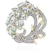 Cavill - Gouden Hanger 375 Geelgoud - Braziliaanse Aquamarijn 3,97 ct - Ovaal, Druppel & Marquise Slijpsel - Elegante Luxe Sieraden Dames