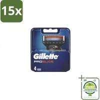 Gillette 15 x - Fusion5 ProGlide – Scheermesjes – Navulmesjes – 4 Mesjes - Grootverpakking - Scheermesjes - Scheren - Gladheid - Comfort - Precisie