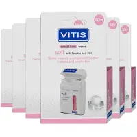 Vitis 6x Waxed Dental Floss Fluoride & Mint 50 meter