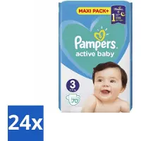 Pampers – Luiers – Active Baby Maat 3 – 70 Luiers - Voordeelverpakking - 24 stuks