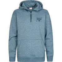Petrol Industries - Jongens Gemêleerde hoodie met korte rits ironpark - Blauw - Maat 116