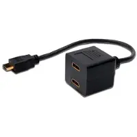 Digitus AK-508001 HDMI kabel 0,2 m HDMI Type A (Standaard) 2 x HDMI Type A (Standard) Zwart