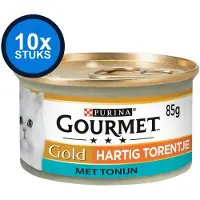 Gourmet 10x - Gold Hartig Torentje Tonijn - Kattenvoer Natvoer - 85 g