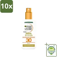Garnier 10 x - Ambre Solaire - Ideal Bronze - Zonnebrandspray - SPF 30 - 200 ml - Grootverpakking - Zonbescherming - Bruin - Zonnebrand - SPF 30 - Huidverzorging