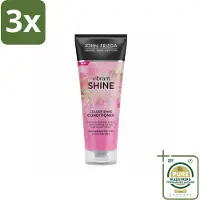 John Frieda 3 x – Conditioner – Vibrant Shine Colour – Glansversterkend – 250 ml - Grootverpakking - Koffie - Koffiezetapparaat - Koffiezetapparaat