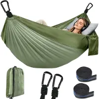 Famanu – Buiten camping hangmat, dubbele hangmat van 300 x 200 cm met een draagvermogen van 300 kg