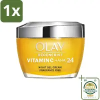 Olay 1 x - Vitamine C + AHA24 - Nachtcrème - Vernieuwend & Verhelderend - 50 ml- Nachtcrème - Vitamine C - Aha - Niacinamide - Verheldering