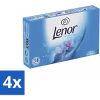 Lenor 4 x - Droogtrommeldoekjes - Spring Awakening - 34 Doekjes - Droogtrommeldoekjes - Droogtrommel - Frisheid - Voorjaar - Geur