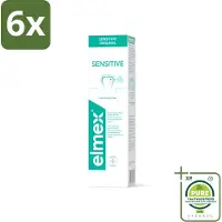 Elmex Tandpasta Sensitive Original 75 ml - Voordeelverpakking - 6 stuks - Gevoelige tanden - Tandpasta