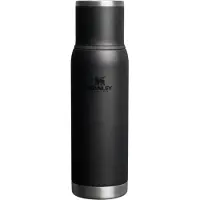 Stanley Adventure To-Go Thermosfles 1.0L (Zwart) - Lekvrij - Geïsoleerd Deksel - BPA-Vrij - Doorschenkstop Om Gecontroleerd Te Schenken