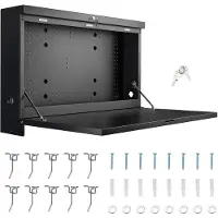 Famanu – Werkbank voor wandmontage tot 50 kg, inklapbare gereedschapsbank 91,2 x 69 x 61 cm met geperforeerde plaat als achterwand