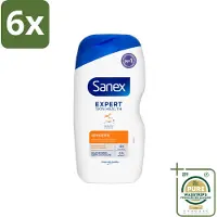Sanex Douchegel Expert Skin Health Sensitive 400 ml - Voordeelverpakking - 6 stuks - Huidverzorging - Milde reiniging