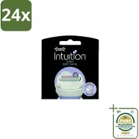 Wilkinson Sword Wilkinson Intuition 2 in 1 Navulmesjes Dry Skin 3 stuks per verpakking - Voordeelverpakking - 24 stuks - Amandelolie scheermesje - Scheermesje met verzorging
