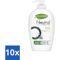 Neutral 10 x - Vloeibare Handzeep - Gevoelige Huid - 0% Parfum & Kleurstof - 100% Biologisch Afbreekbaar - 250 ml - Voordeelverpakking - 10 stuks