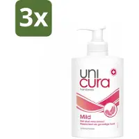 Unicura 3 x Vloeibare Handzeep Mild 250 ml - Handzeep - Antibacterieel - Mild - Hygiëne - Handen Reinigen