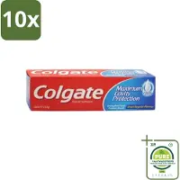 Colgate 10 x Tandpasta Maximum Cavity Protection 100 ml - Grootverpakking - Tandpasta - Gaatjesbescherming - Witte Tanden - Vlekverwijdering - Fluoridetandpasta