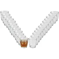 Bormioli Rocco Drinkglazen Diamonds - 24x stuks - transparant - 380 ml - glas