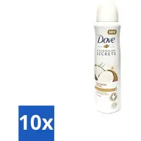 Dove 10 x – Deodorant Spray – Restoring Ritual Cocos & Jasmijn – 150 ml - Deodorant Spray - Kokos En Jasmijn - Alcoholvrije Deodorant - Huidverzorging - Okselverzorging