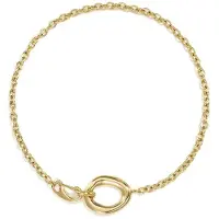 Yehwang Ketting met organische en ovaalvormige frontsluiting - Cadeau - Goudlief.nl