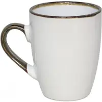 Gerimport Koffie / thee mok Nevada - 1x stuks - creme wit - 380 ml - mokken - keramiek