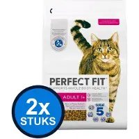 Perfect Fit 2x - droog adult zalm 2,8kg - Kattenvoer - 2.8 kg