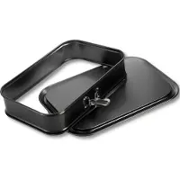 Famanu – Springvorm, rechthoekige bakvorm van 35,5 x 24 cm, met lekbescherming en anti-aanbaklaag, voor taarten en desserts, zwart