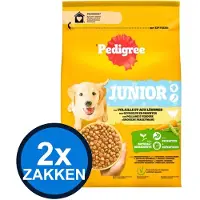 Pedigree 2x - Junior Kip - Hondenvoer Droogvoer - 2,6 kg